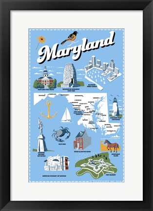 Framed Maryland Print