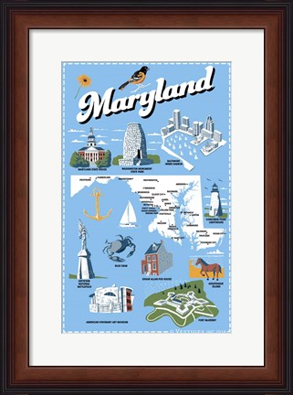 Framed Maryland Print