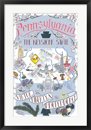 Framed Pennsylvania Print