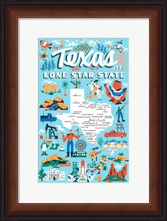 Framed Texas Print