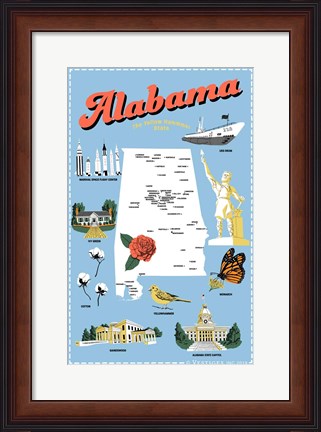 Framed Alabama Print