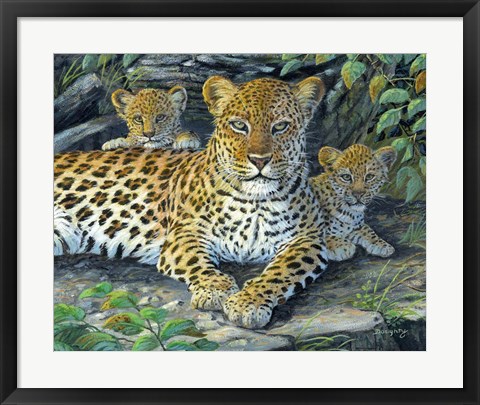 Framed Leopards&#39; Lair Print