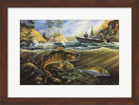 Framed Fishing The Narrows Print