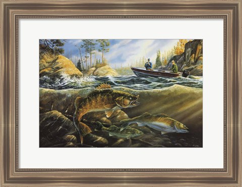 Framed Fishing The Narrows Print