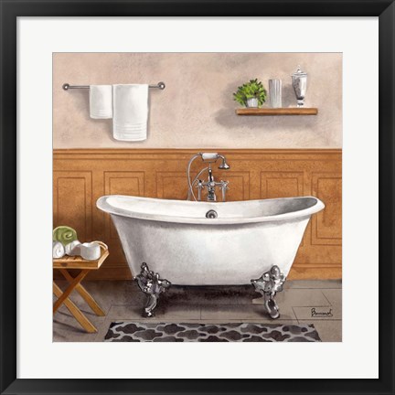 Framed Serene Bath I Print