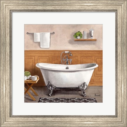 Framed Serene Bath I Print