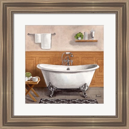 Framed Serene Bath I Print