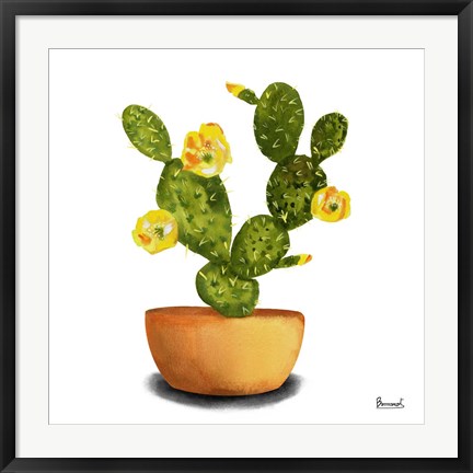 Framed Cactus Flowers III Print