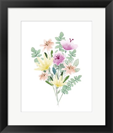 Framed Flower Burst II Print