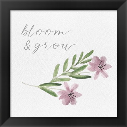 Framed Wildflowers and Sentiment II Print