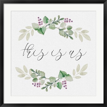 Framed Botanical Wreath This is Us Print