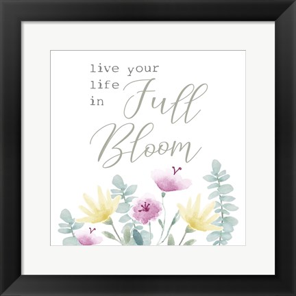 Framed Full Bloom I Print