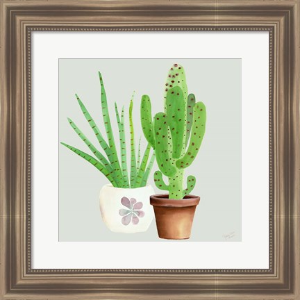 Framed Succulent Symphony II clean Print