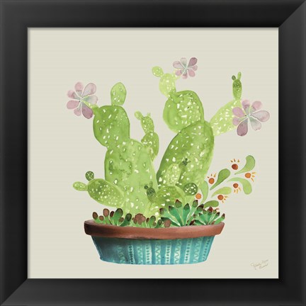 Framed Succulent Symphony III clean Print