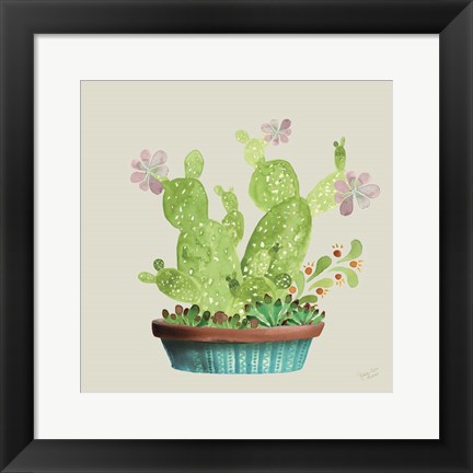 Framed Succulent Symphony III clean Print