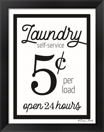 Framed Laundry 5 Cents Print