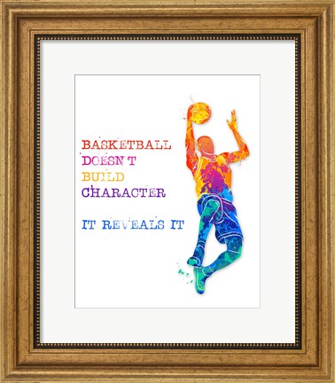 Framed Basketball 1 Print