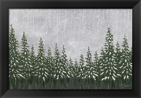 Framed Snowy Forest Print