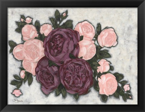 Framed English Roses Print