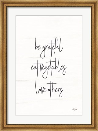 Framed Eat Vegetables Print