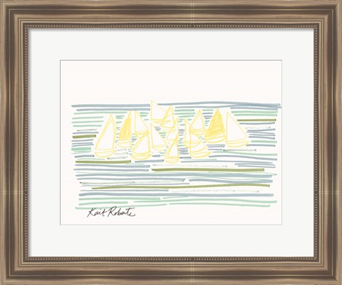 Framed Sunday at Sea Print