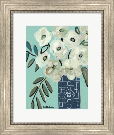 Framed White Flowers for Patricia Print