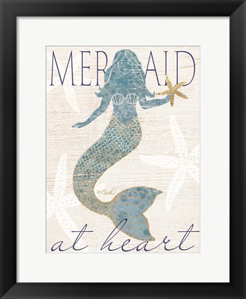 Framed Mermaid at Heart Print