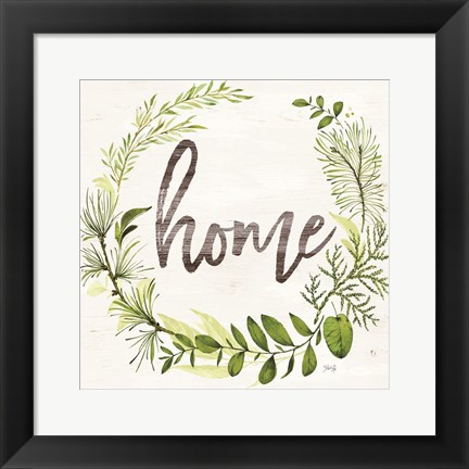 Framed Home Greenery Print