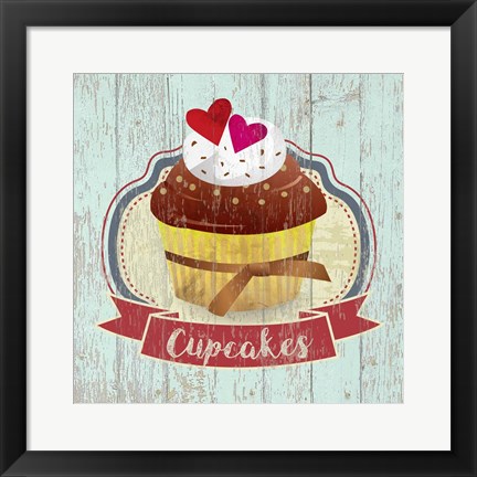 Framed Cupcakes Print