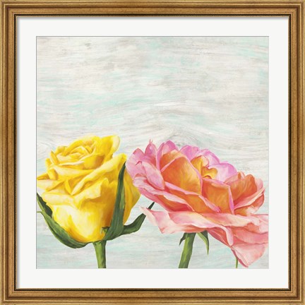 Framed Funky Roses I Print