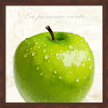 Framed La Pomme Vert Print