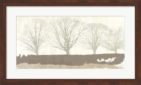 Framed Tree Lines Neutral Print