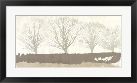 Framed Tree Lines Neutral Print