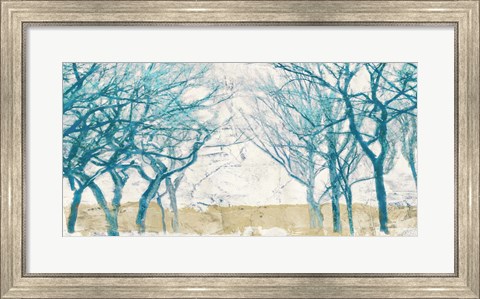 Framed Turquoise Trees Print