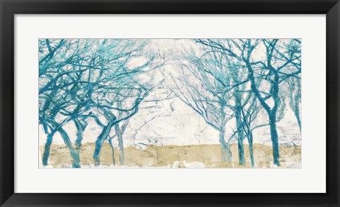 Framed Turquoise Trees Print