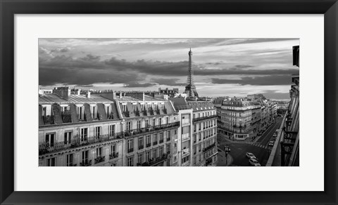 Framed Morning in Paris (BW) Print