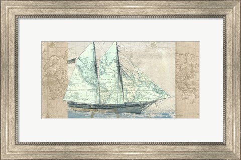 Framed Sailing to the Seas Print