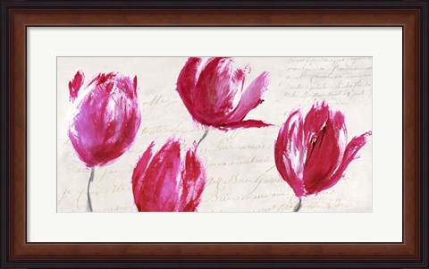 Framed Crimson Tulips Print