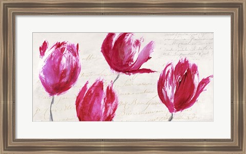 Framed Crimson Tulips Print