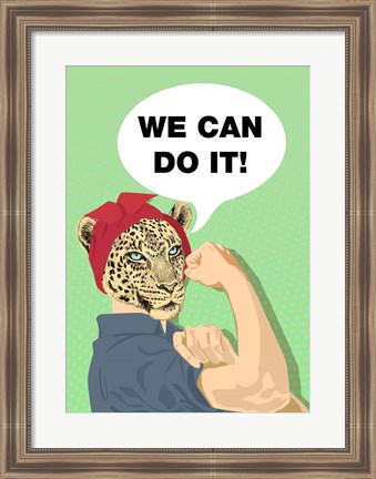 Framed She Can Do It! Print