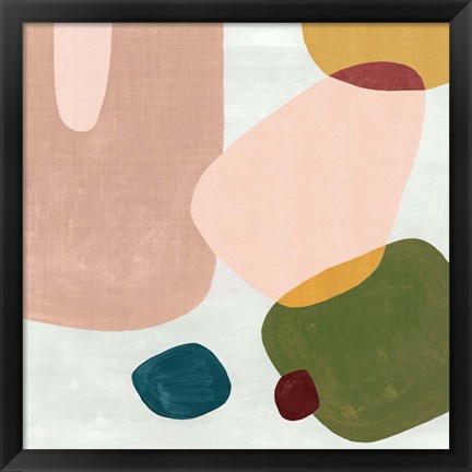 Framed Pink Pebbles III Print