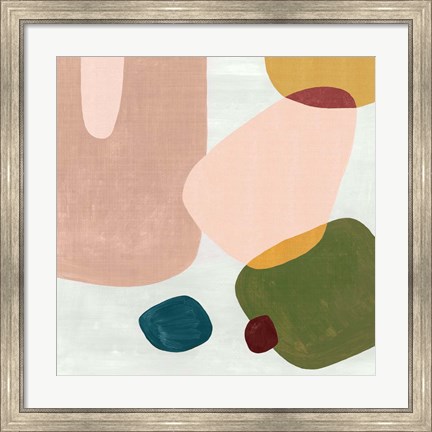 Framed Pink Pebbles III Print
