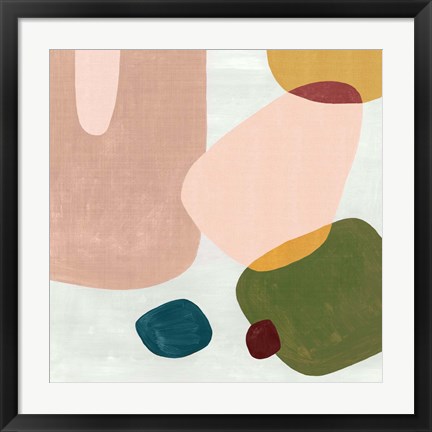 Framed Pink Pebbles III Print