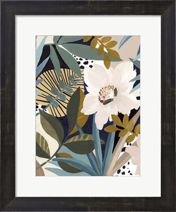 Framed Floral Symphony I Print
