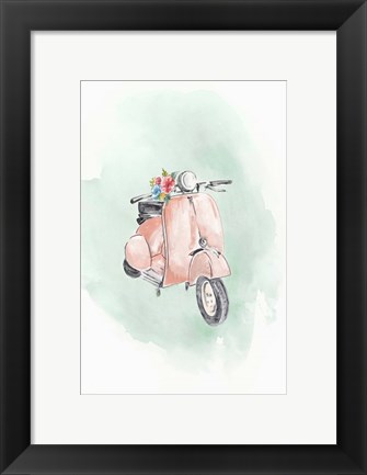 Framed Coral Bike Print