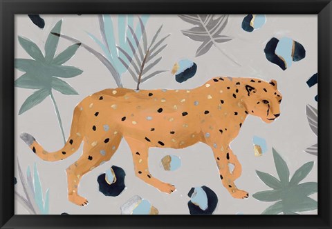 Framed Walking Cheetah I Print