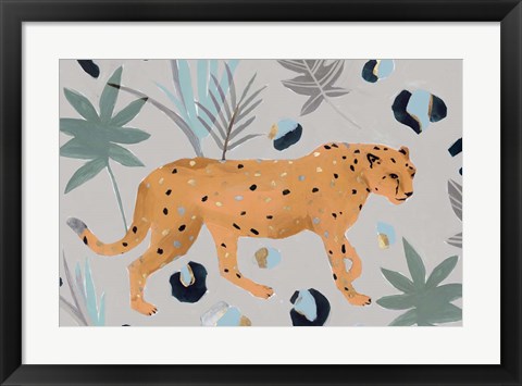 Framed Walking Cheetah I Print