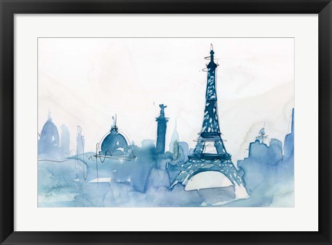 Framed Ocean Blue Paris Print