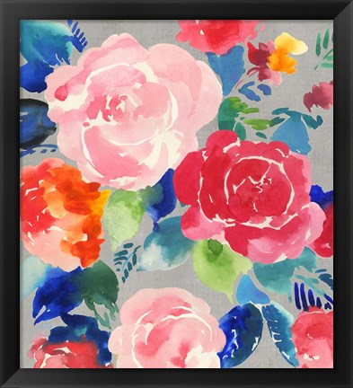 Framed Bright Floral Print