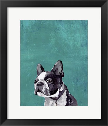 Framed Frenchie Puppy Print